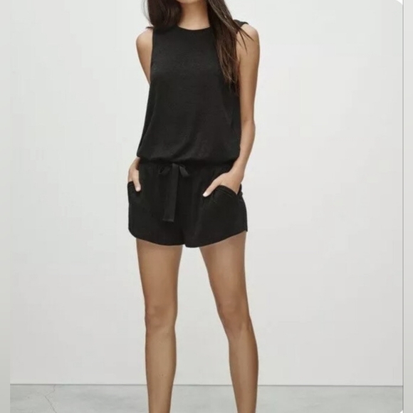 Wilfred Pants - Wilfred Free Women’s Black Knit Sleeveless Casual Lounge Romper – Size Medium